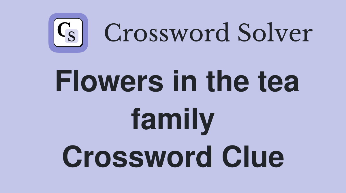 Flowers in the tea family Crossword Clue Answers Crossword Solver